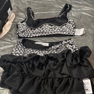 Elegant Black Embellished Dress